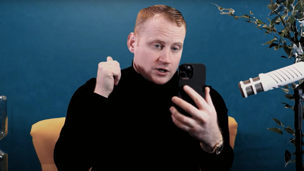 Adam Stott recording video content